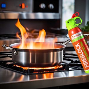 Using Fireblock extinguishing gel foam to extinguish cooking oil fire