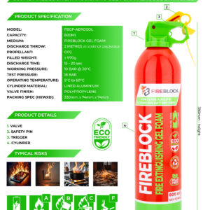 800ml Fireblock Extinguishing Gel Foam