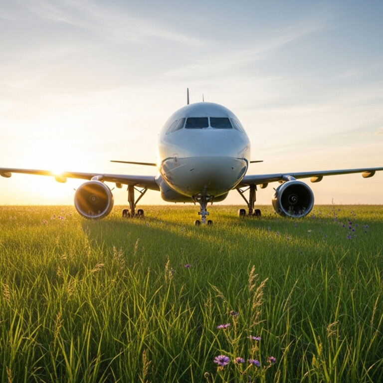 Airplane-in-field with Eco Friendly Fireblock
